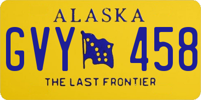 AK license plate GVY458