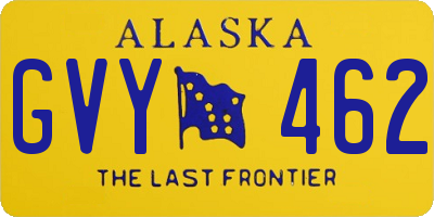 AK license plate GVY462