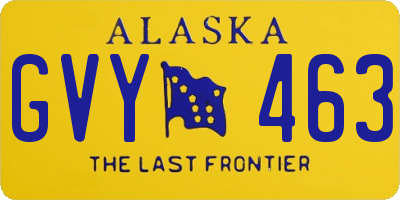 AK license plate GVY463