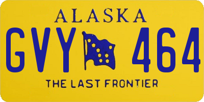 AK license plate GVY464