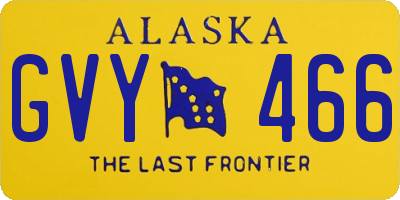 AK license plate GVY466