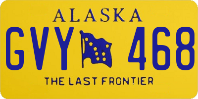 AK license plate GVY468