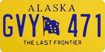 AK license plate GVY471