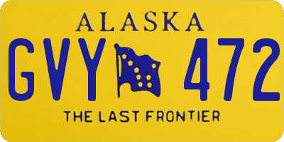 AK license plate GVY472