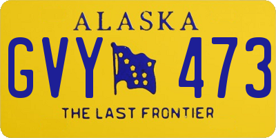 AK license plate GVY473