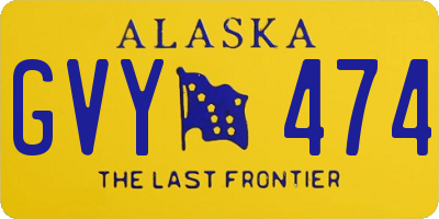 AK license plate GVY474