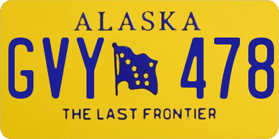 AK license plate GVY478