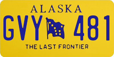 AK license plate GVY481