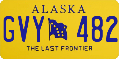 AK license plate GVY482