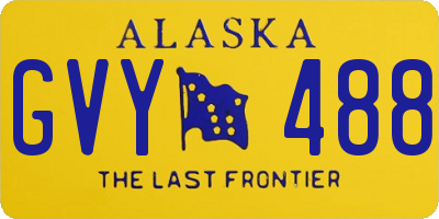 AK license plate GVY488