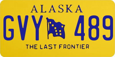 AK license plate GVY489