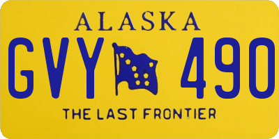 AK license plate GVY490