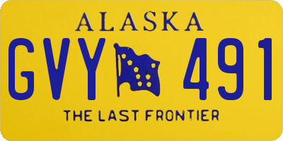 AK license plate GVY491