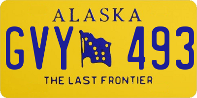 AK license plate GVY493