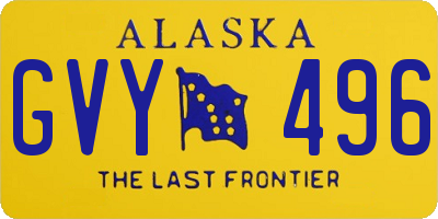AK license plate GVY496