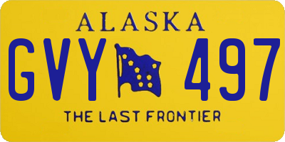 AK license plate GVY497