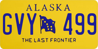 AK license plate GVY499