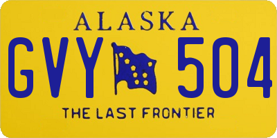 AK license plate GVY504