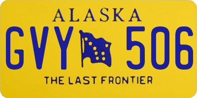 AK license plate GVY506