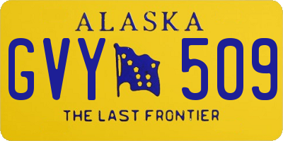 AK license plate GVY509