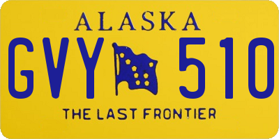 AK license plate GVY510