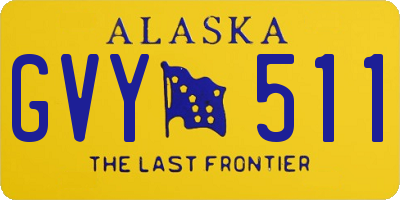 AK license plate GVY511