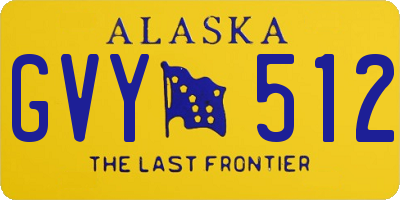 AK license plate GVY512