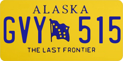 AK license plate GVY515
