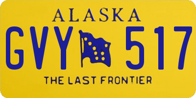 AK license plate GVY517