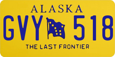 AK license plate GVY518