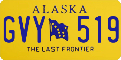 AK license plate GVY519