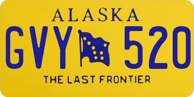 AK license plate GVY520