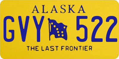 AK license plate GVY522