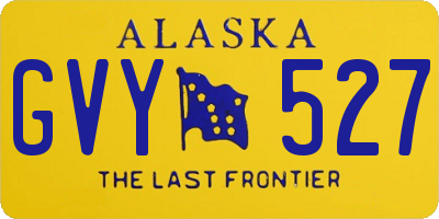 AK license plate GVY527