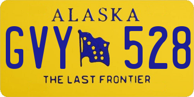 AK license plate GVY528