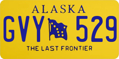 AK license plate GVY529