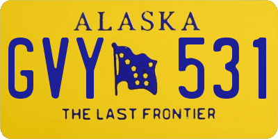 AK license plate GVY531