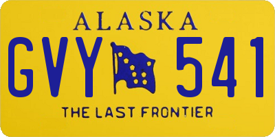 AK license plate GVY541