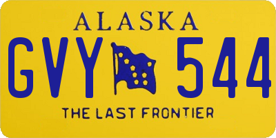 AK license plate GVY544