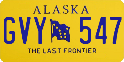 AK license plate GVY547