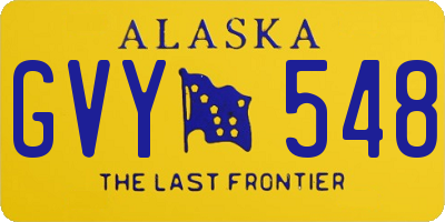 AK license plate GVY548