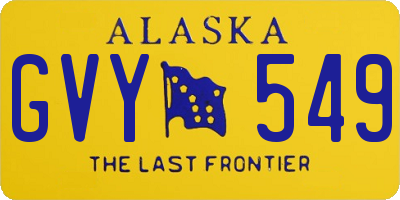 AK license plate GVY549