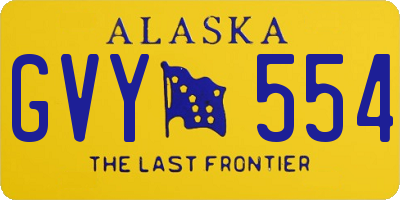 AK license plate GVY554