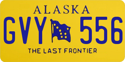 AK license plate GVY556