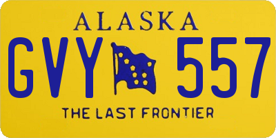 AK license plate GVY557