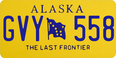 AK license plate GVY558