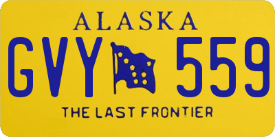 AK license plate GVY559