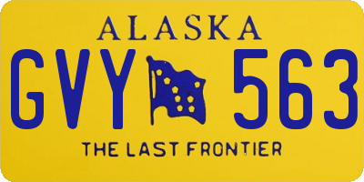 AK license plate GVY563