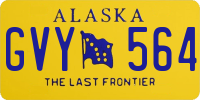 AK license plate GVY564