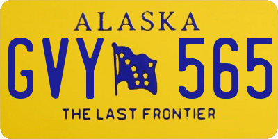 AK license plate GVY565
